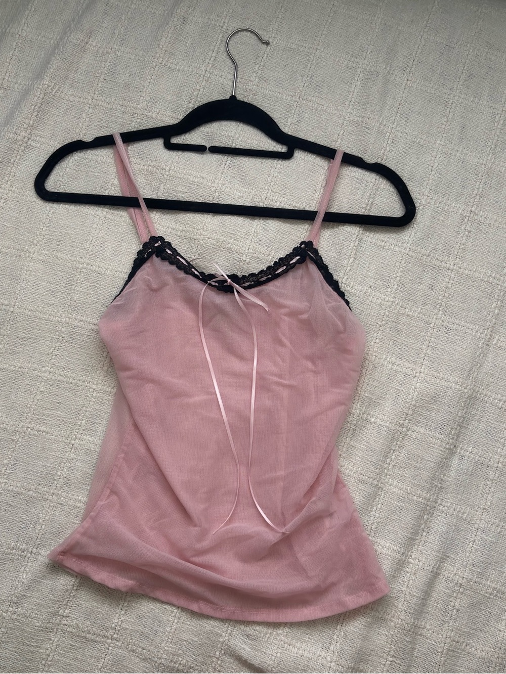 Bella Venice Pink Lace Mesh Tank
